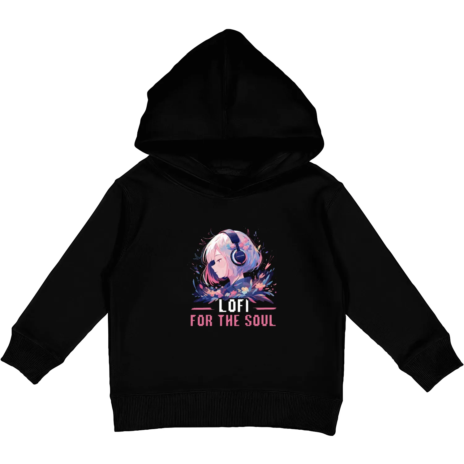 Lofi Music Lover Low Fidelity Japanese Aesthetic Kids Pullover Hoodies