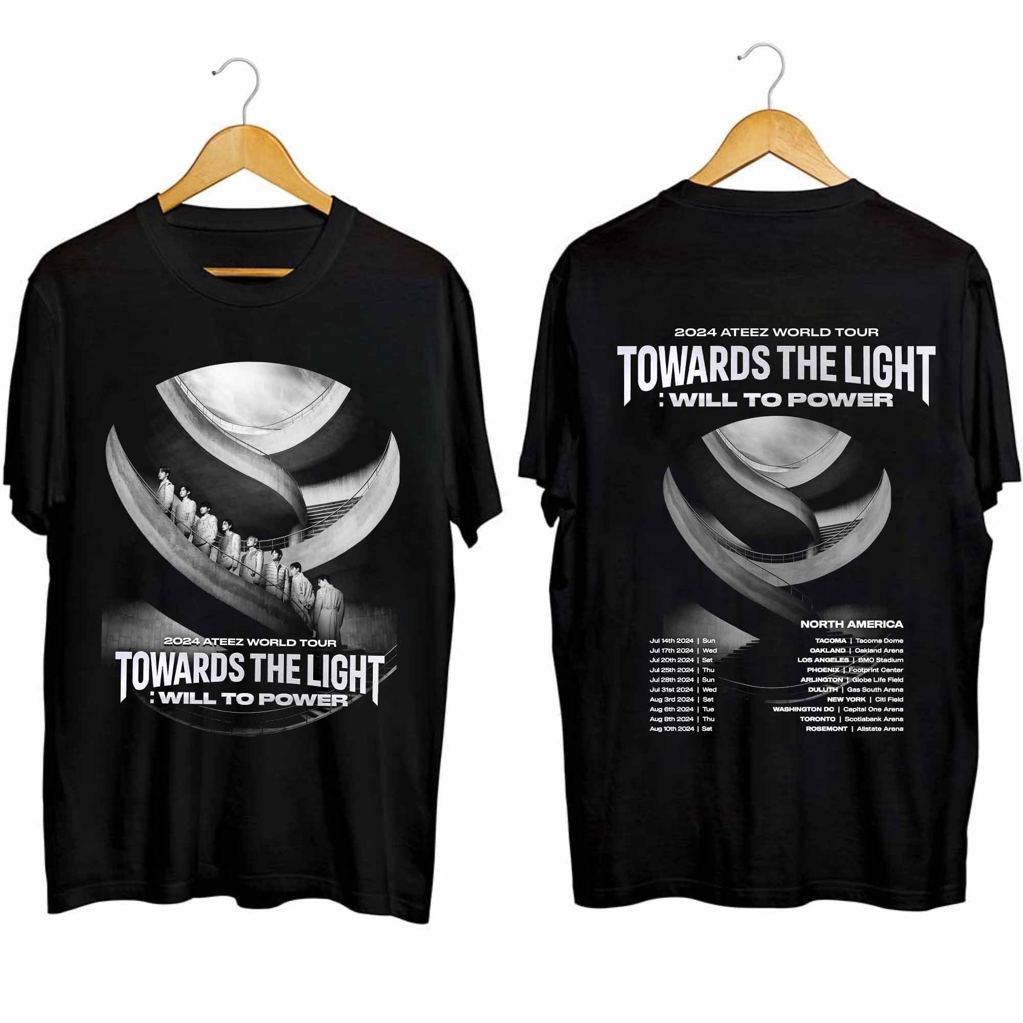 ATEEZ World Tour 2024 Towards The Light : Will To Power North America Double Sided Shirt