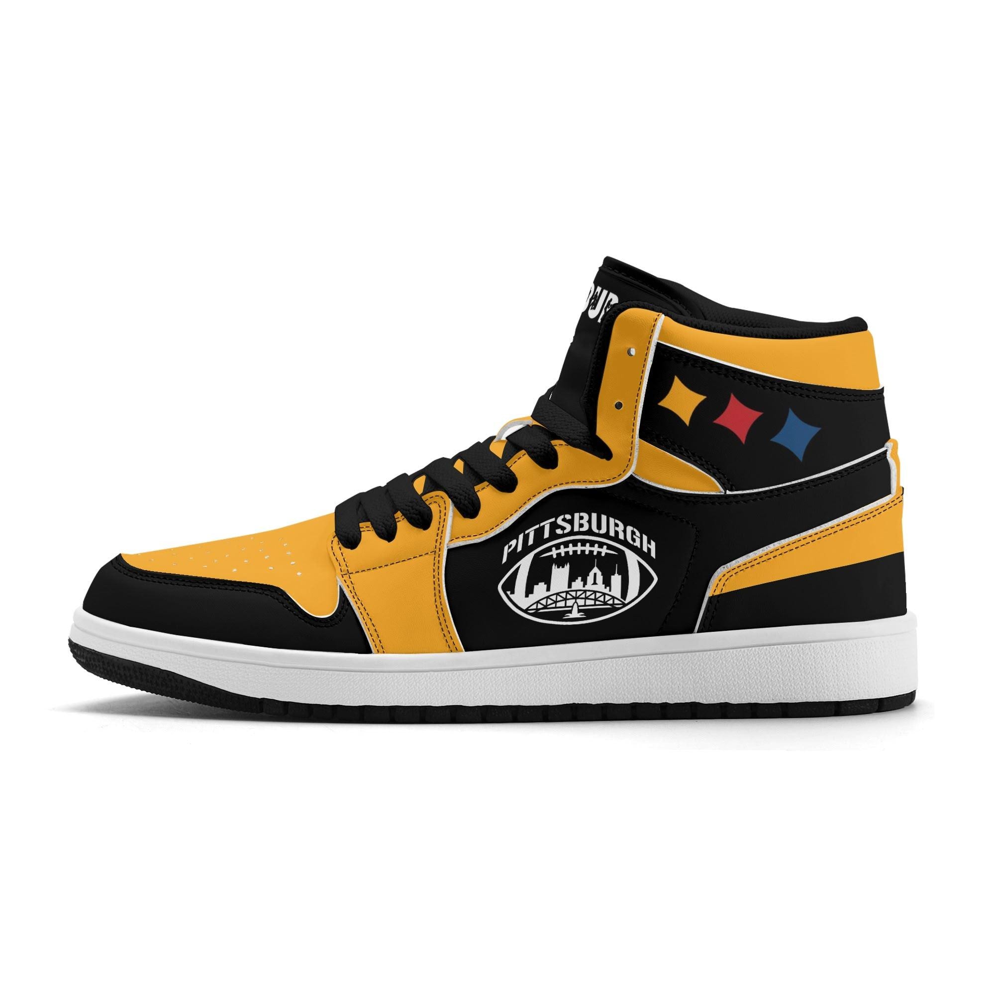 Pittsburgh Football Team Shoes for Men & Women Team Themed Football Sport Shoes Football Sneakers Pittsburgh Sneakers Pittsburgh Gift