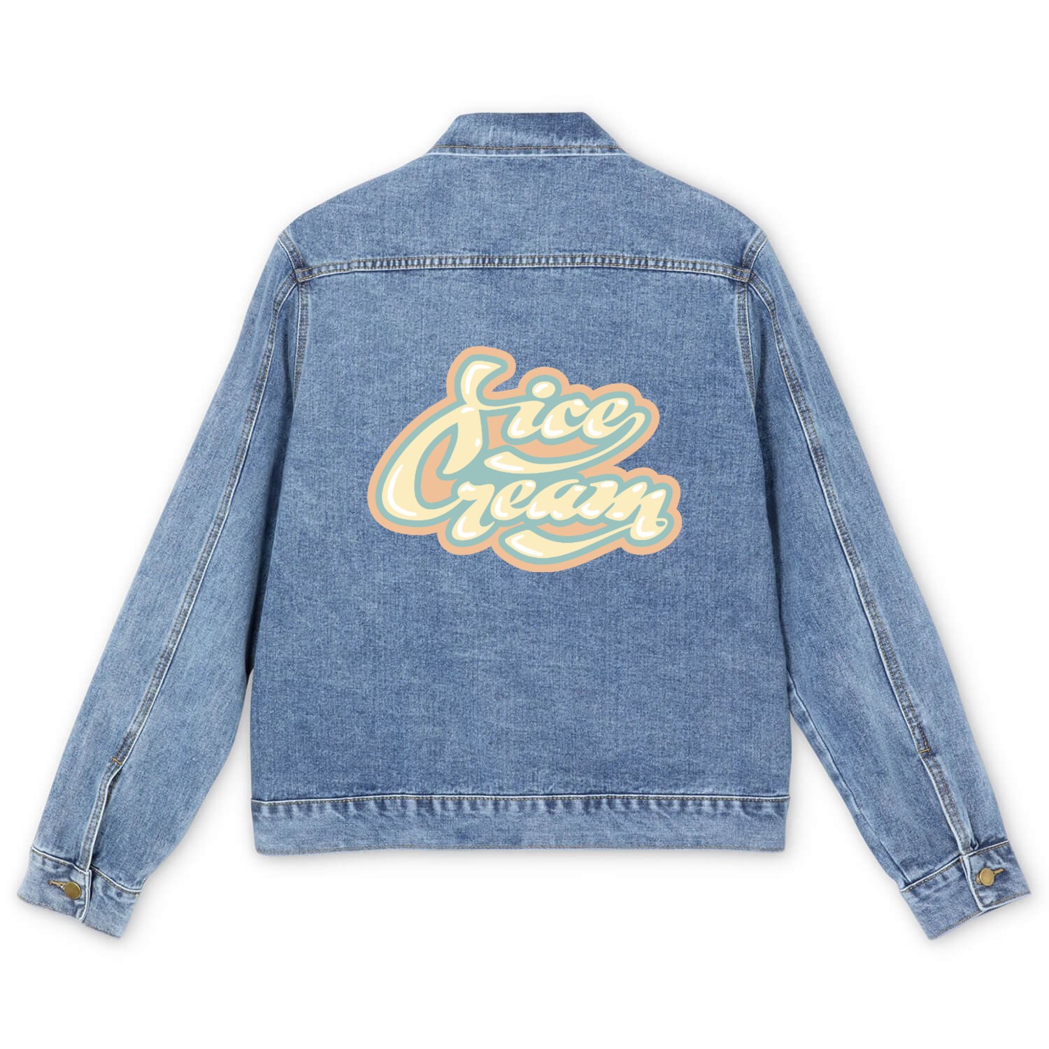 Whimsical Ice Cream Delight Men's Denim Jackets