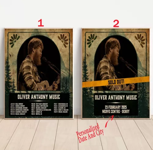 Custom Oliver Anthony | The 2025 European Tour Poster