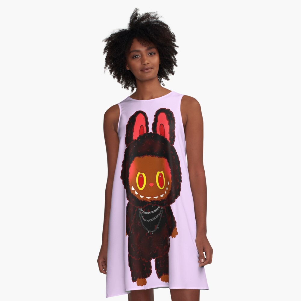 Labubu Black Devil A-Line Dress, Gift for Her