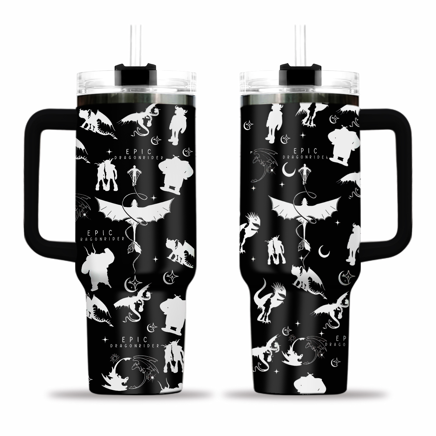 How To Train Your Dragon 40oz Tumbler, Toothless Dragon Steel Tumbler, Epic Dragon Rider Drinkware Tumbler, Night Fury Tumbler Cup
