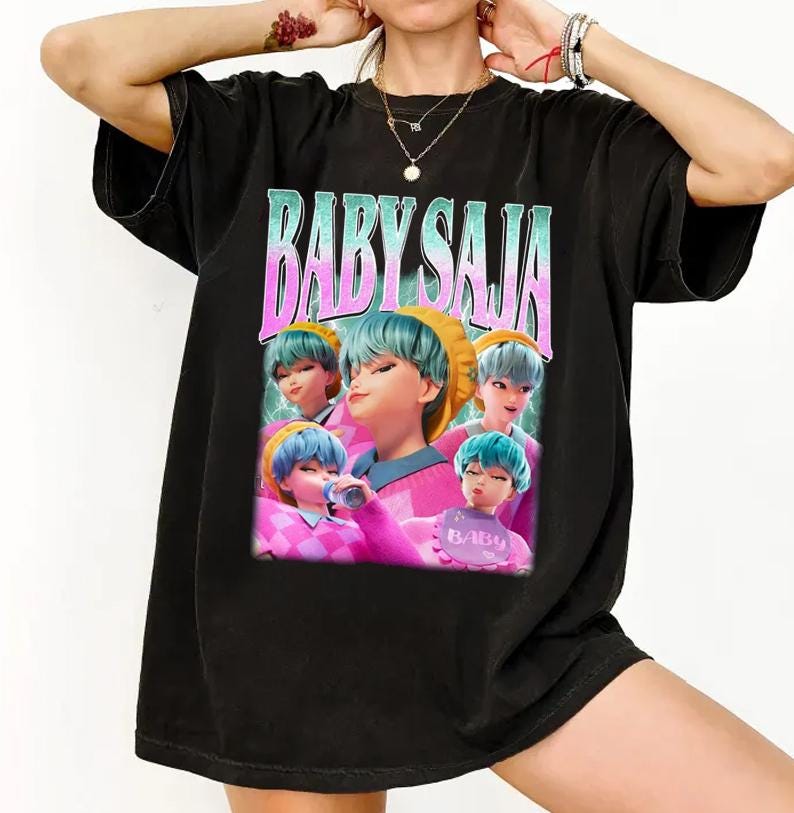 Baby Saja Demon Hunters T-Shirt, Kpop Demon Hunter Villain Tee, Gothic Fantasy K-Drama Shirt, Demon Bias Aesthetic Top