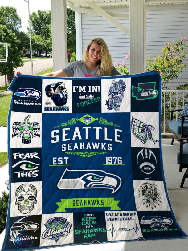 Seattle Seahawks Quilt Blanket for Fans