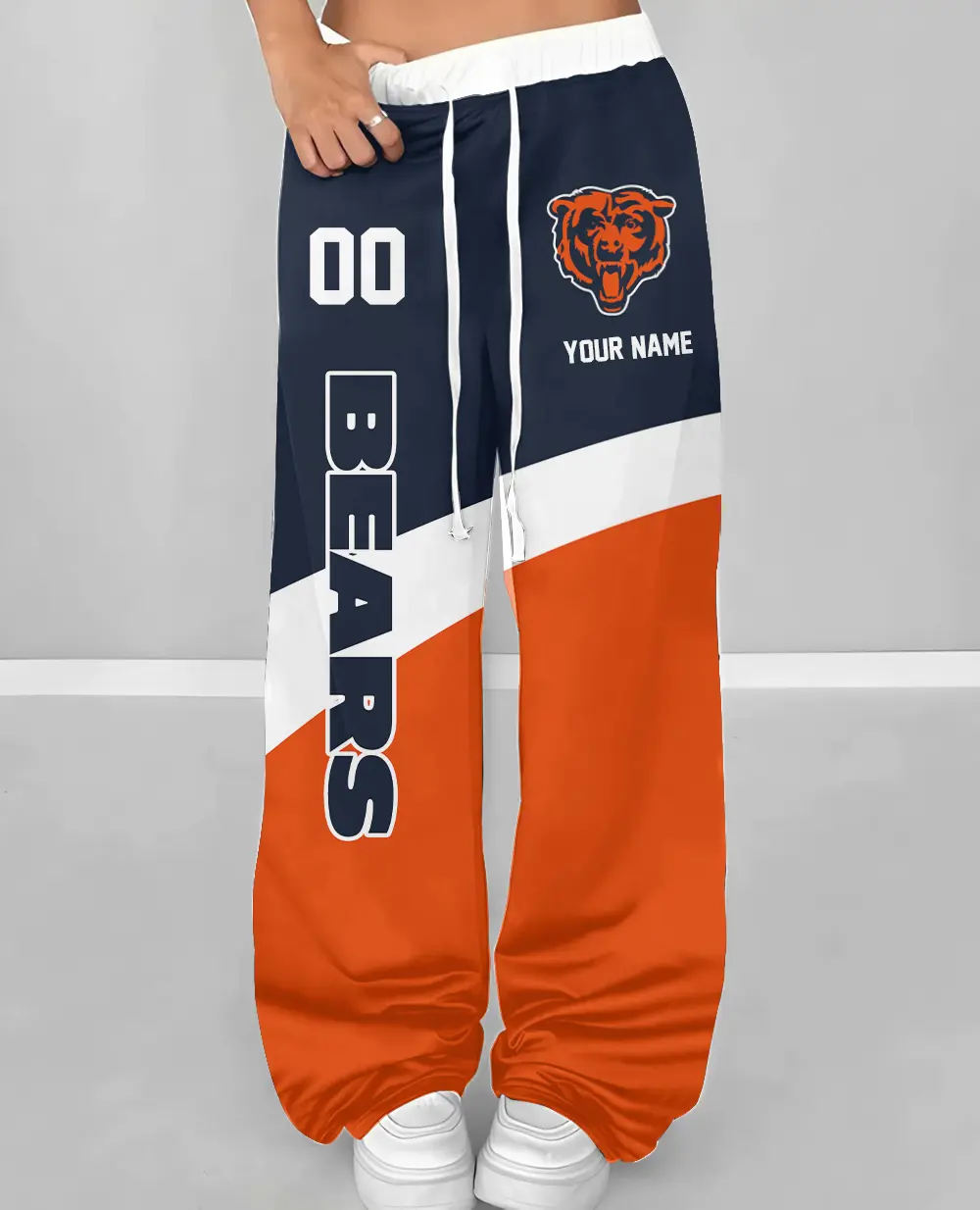 Chicago Bears Personalized Wide Leg Lounge Pants