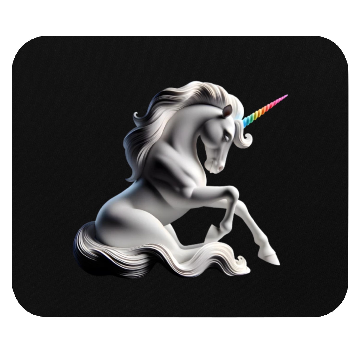 Colorful 3D Unicorn - Magical Fantasy Mouse Pads