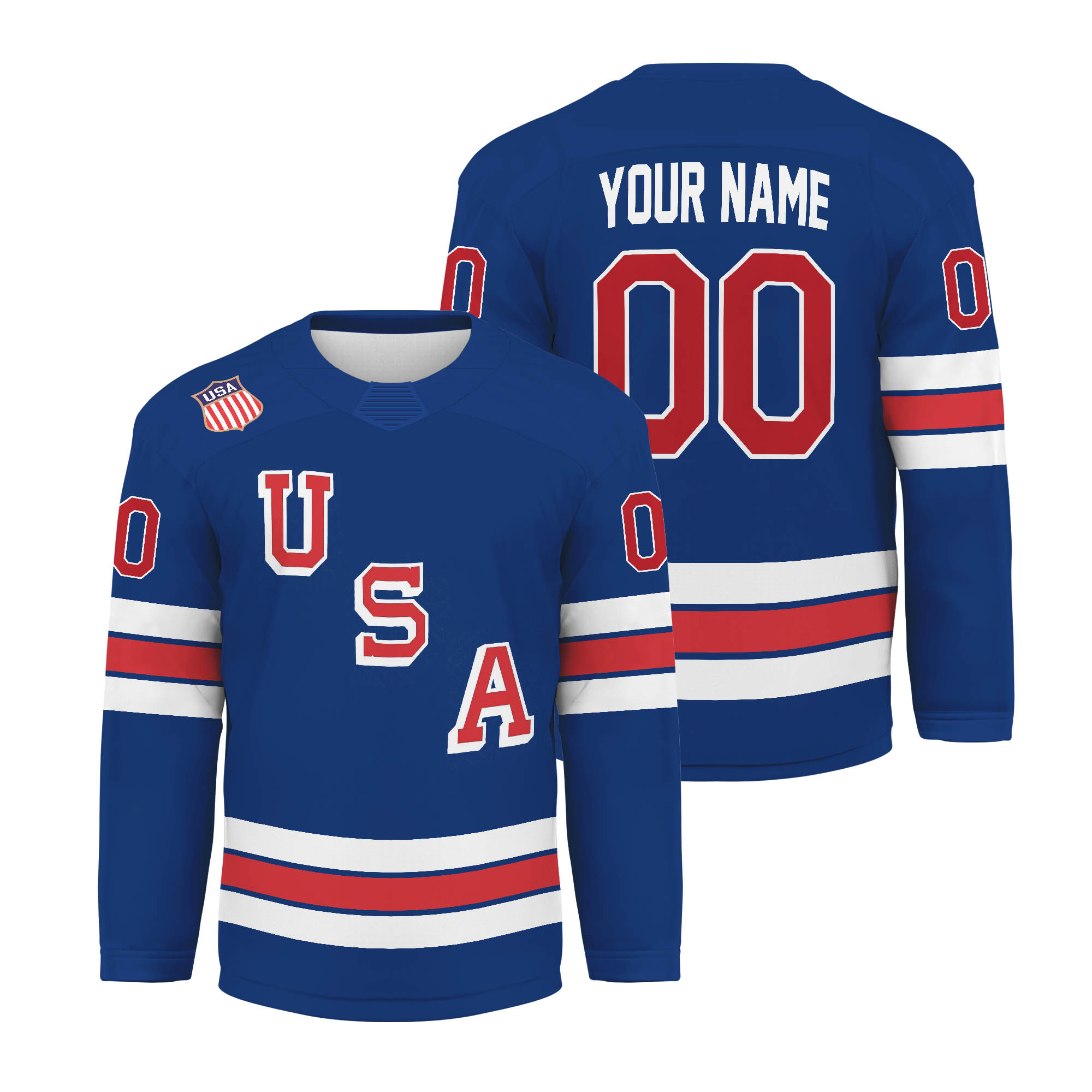 Custom 2026 USA Hockey Jersey Personalization USA Hockey Jersey - Team USA hockey Jersey, Fan Hockey Jersey