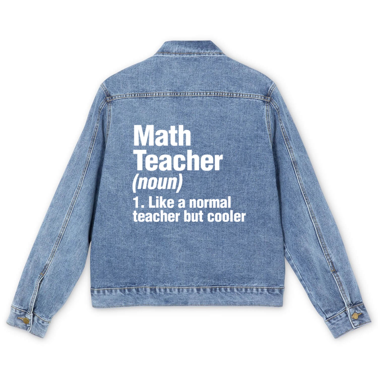 Math Teacher Definition Men's Denim Jackets