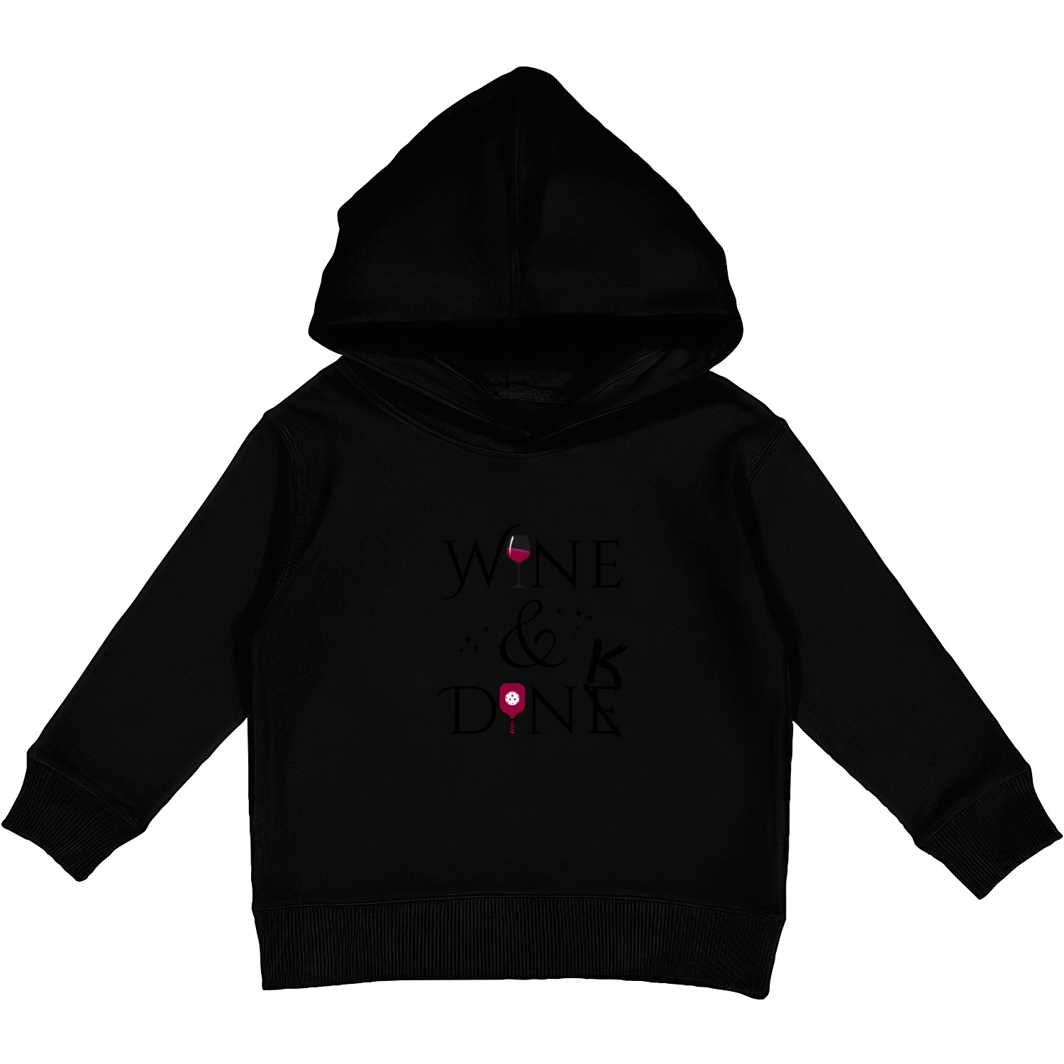 Wine & Dink Pickleball Kids Pullover Hoodies & Accessories Light