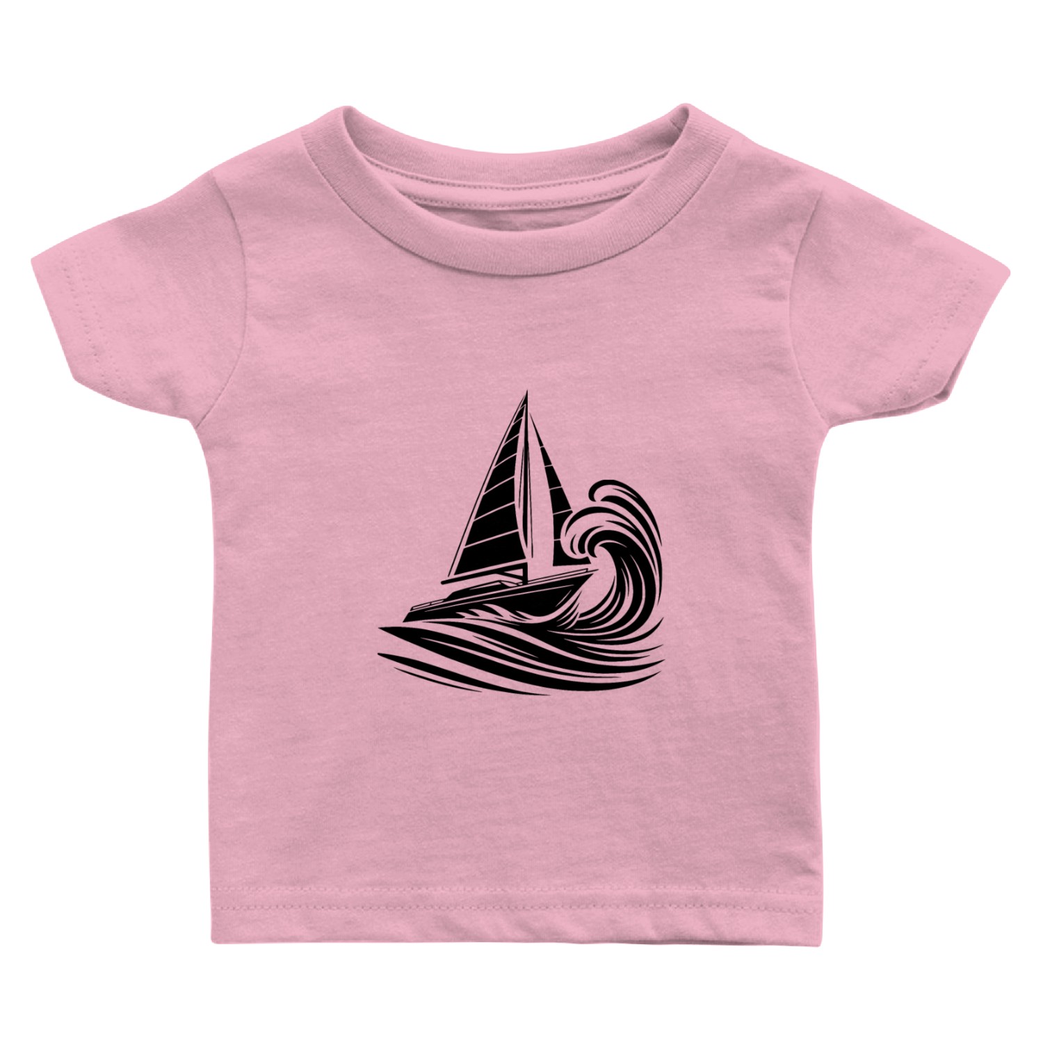 Fast Sailing Boat In Swell Baby T Shirts