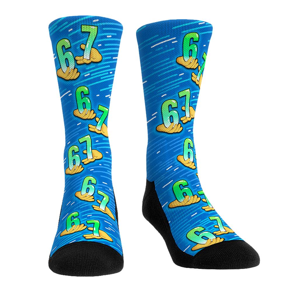 Six Seven 6-7 Fun Meme Tik Tok Gen Alpha Aura Unisex Crew Socks