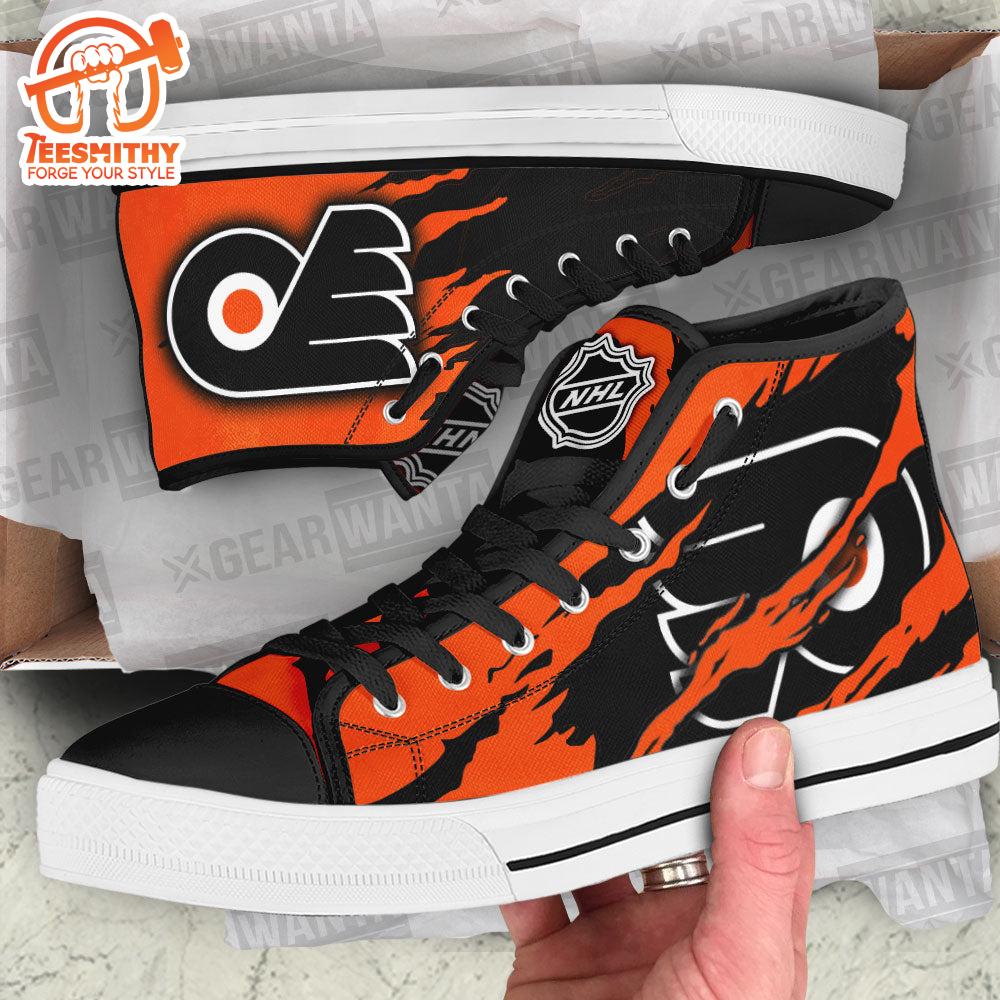 Philadelphia Flyers High Top Shoes For Fans