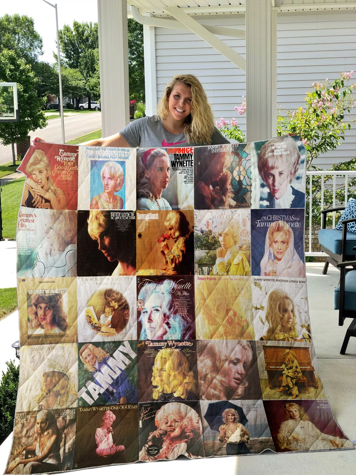 Tammy Wynette Quilt Blanket Gift for Fan