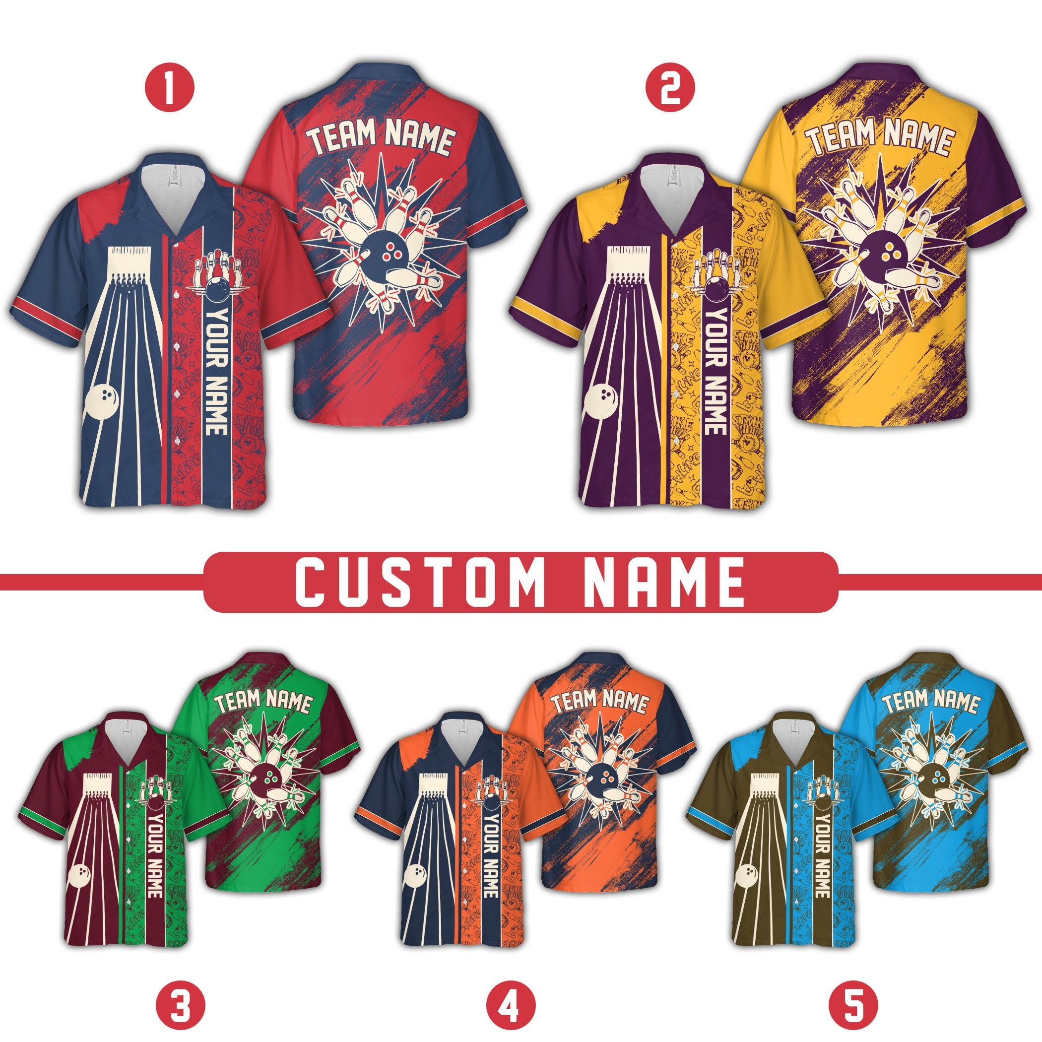 Personalized Bowling Hawaiian Shirt, Custom Bowling Team Name Shirt