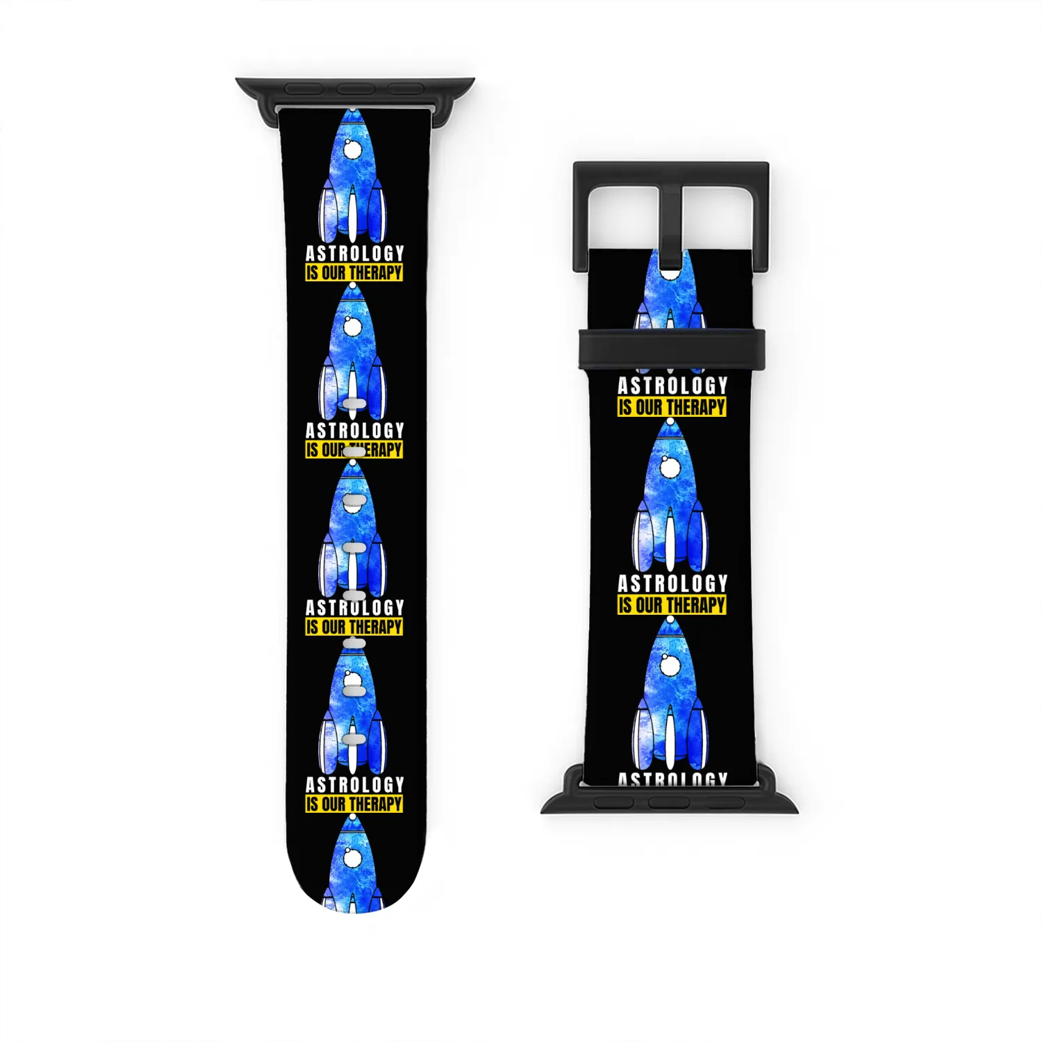 Abstract Delightful Rocket Of Cheerful Astro Quote Watch Bands For Apple Watch