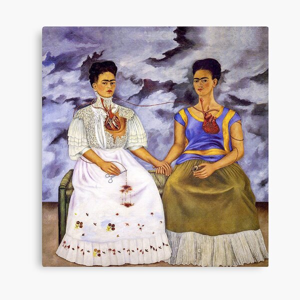 The Two Fridas by Frida Kahlo Canvas