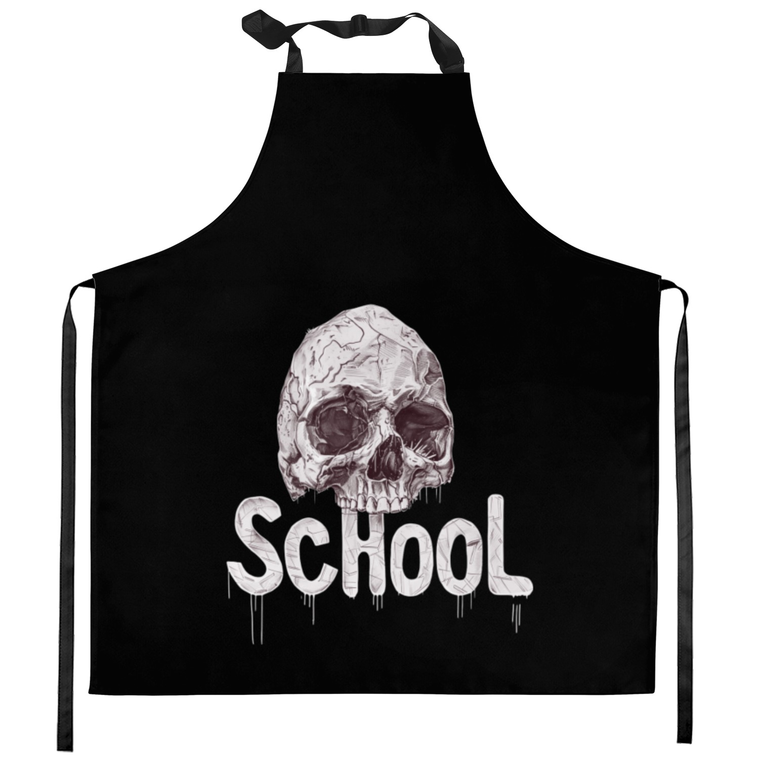 Gothic Grunge Graphic Kitchen Aprons for Alternative Style