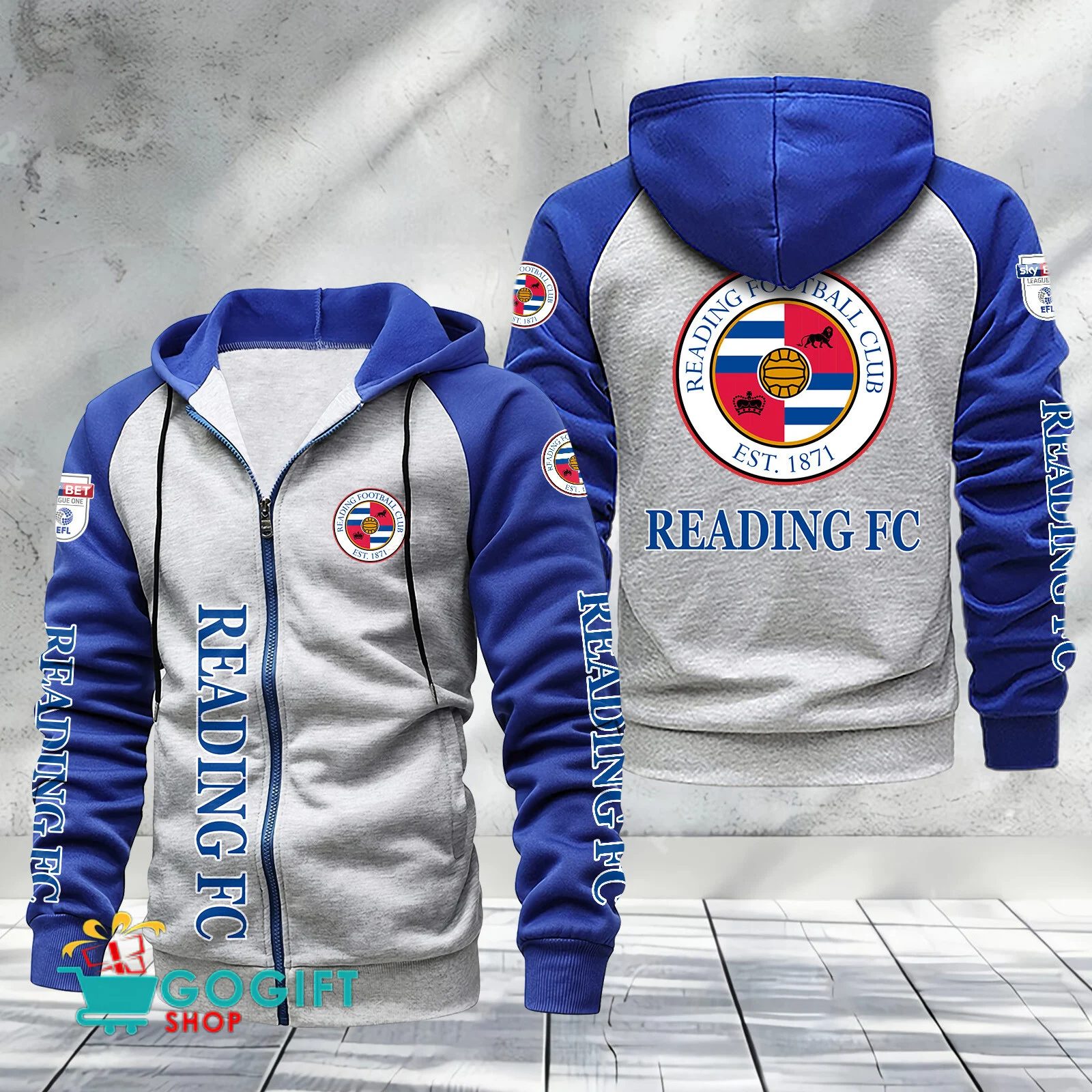 Reading FC Sporty Style Raglan Zipper Hoodie