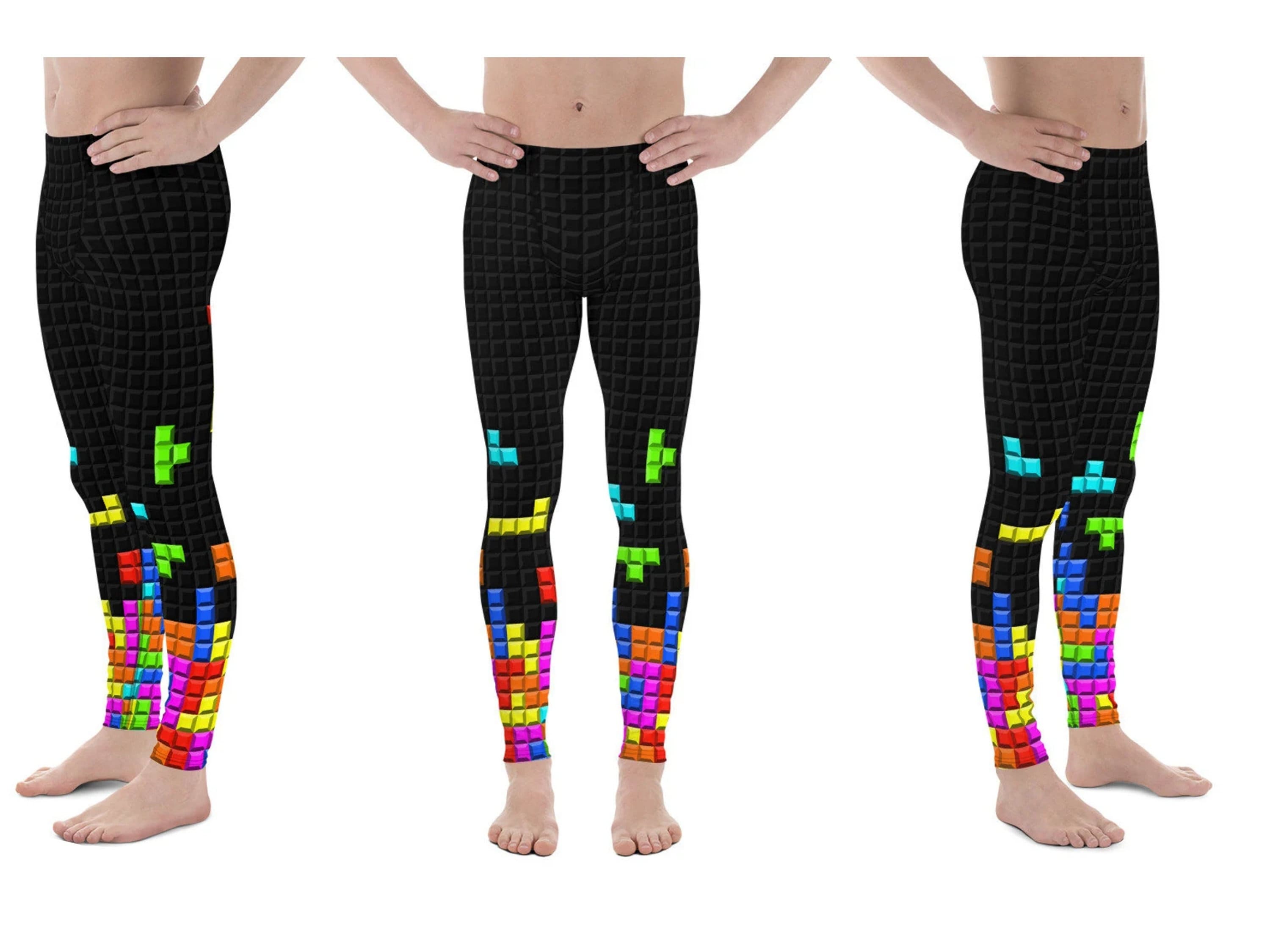 Tetris Retro Blocks Game Men's Leggings