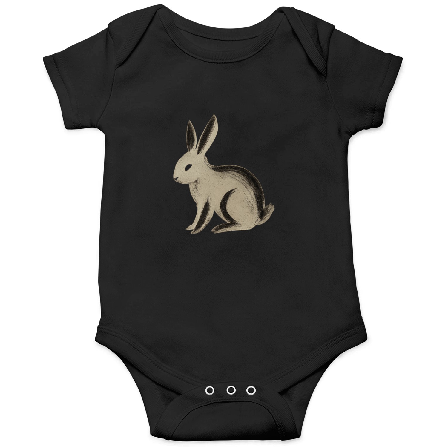 Stillness Before the Spring – Minimalist Rabbit Onesies