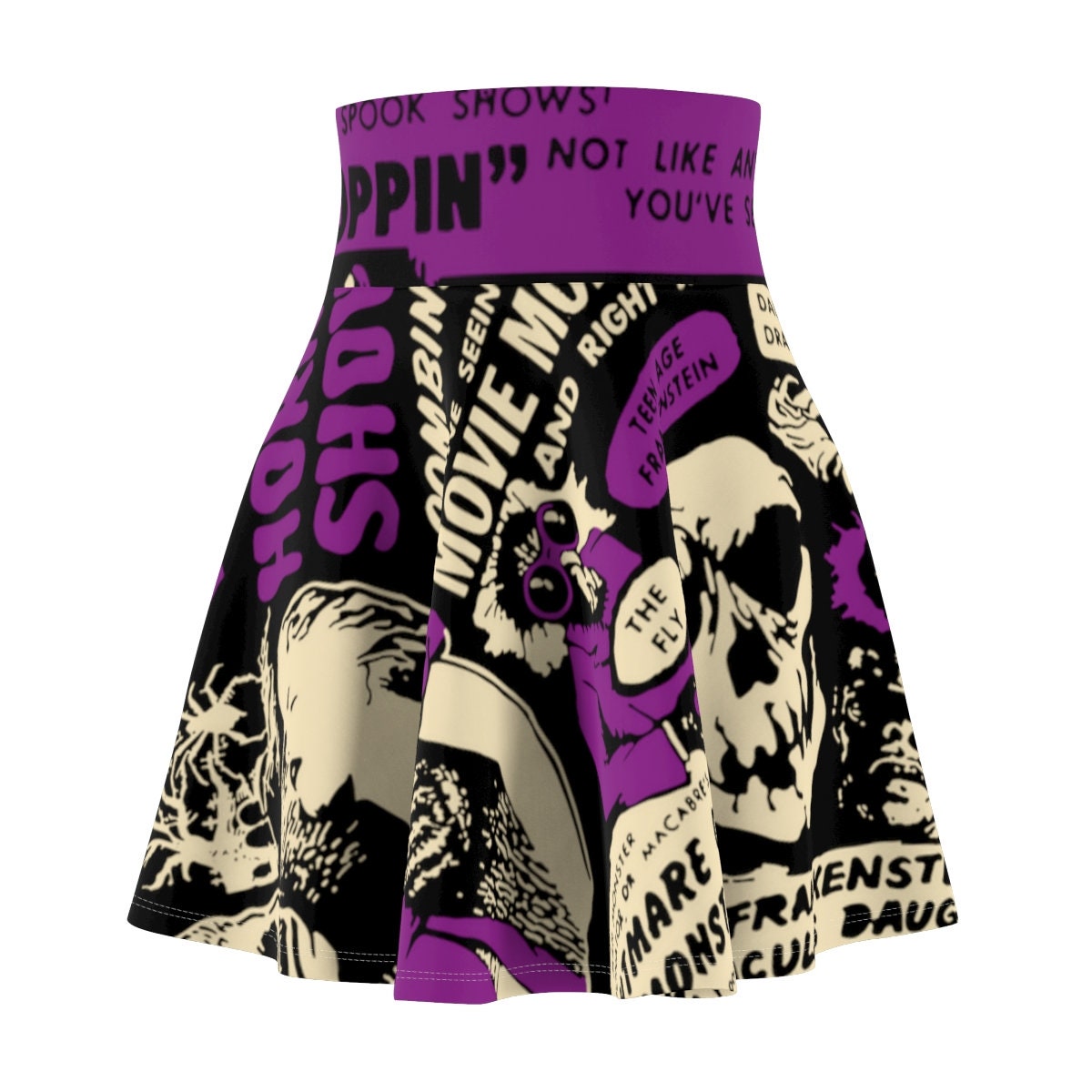 Vintage Horror Woman Skater Skirt Halloween Costume