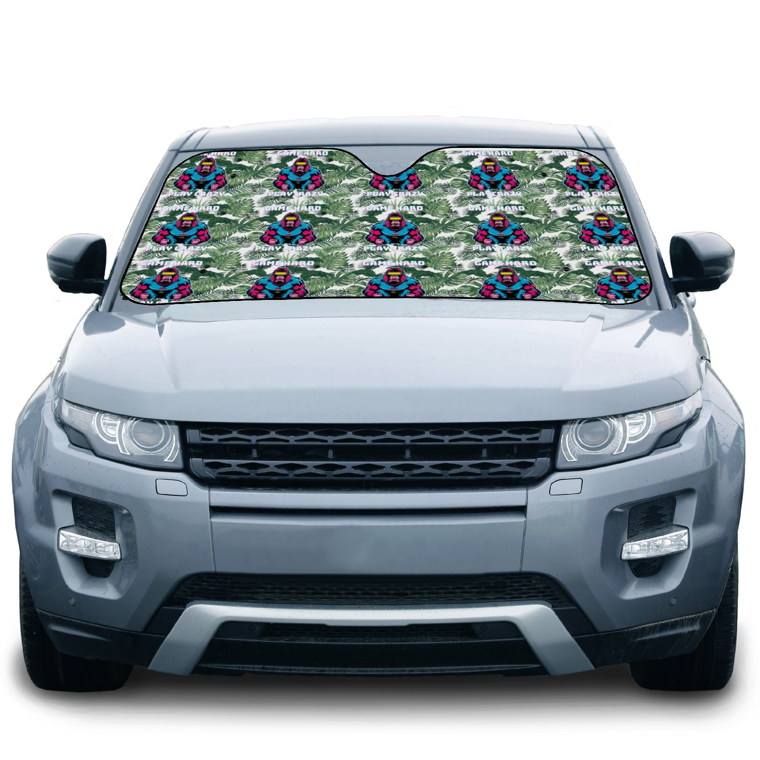 Game Hard Play Crazy Gorilla Gamer Car Sun Shades Gaming