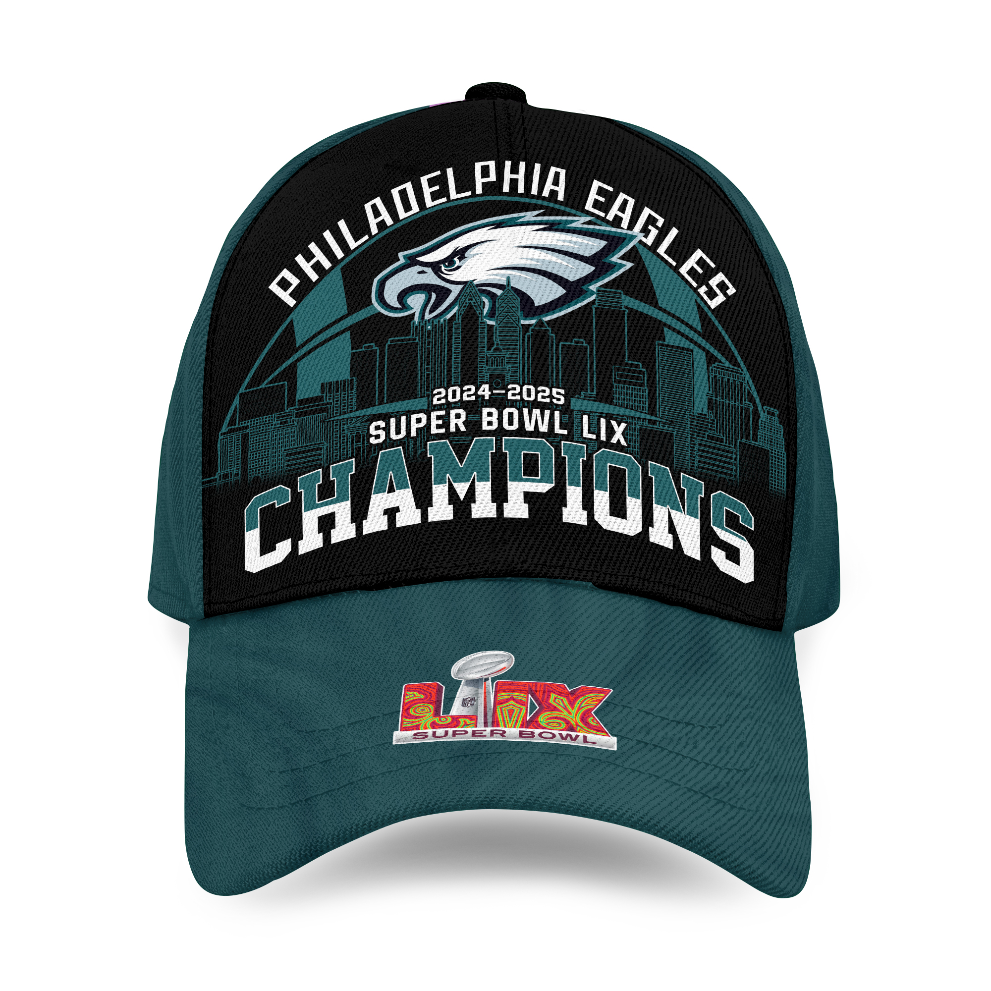 Philadelphias 2025 Super Bowl LIX Champions Cap, Philadelphias Team Football Cap, Philadelphias Game Day Football Cap, Philadelphias Sports Gifts