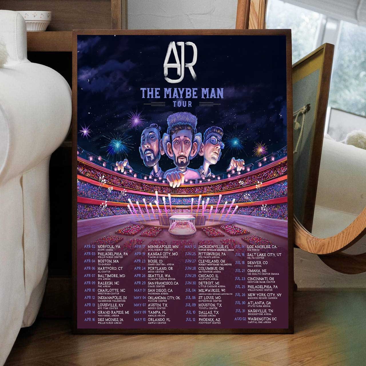 AJR Announce 2024 The Maybe Man Tour Poster - AJR band poster