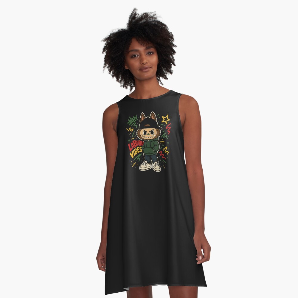 labubu popmart A-Line Dress, Gift for Her
