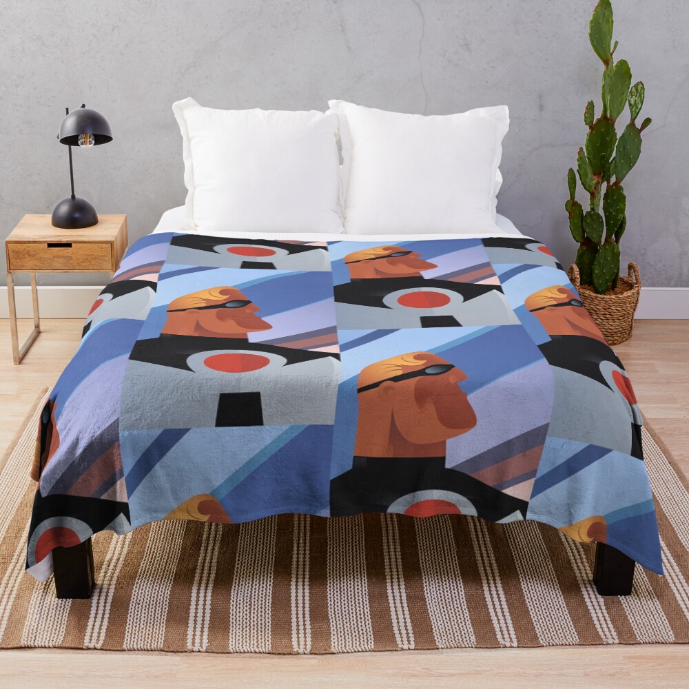 Mr. Incredible Movie Poster Design Throw Blanket