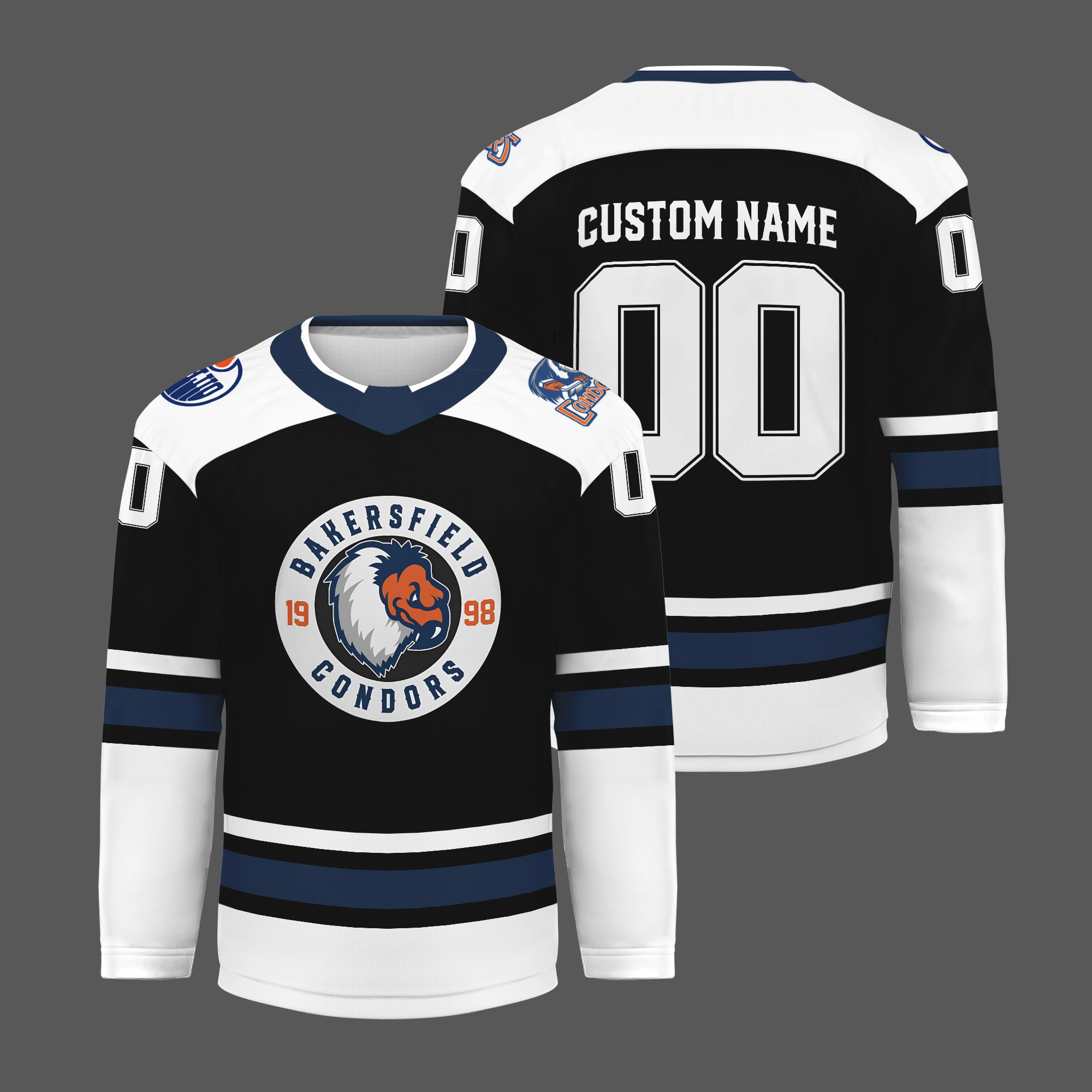 Personalized Bakersfield Condors 1998 Black Limited Edition Men's Hockey Jersey