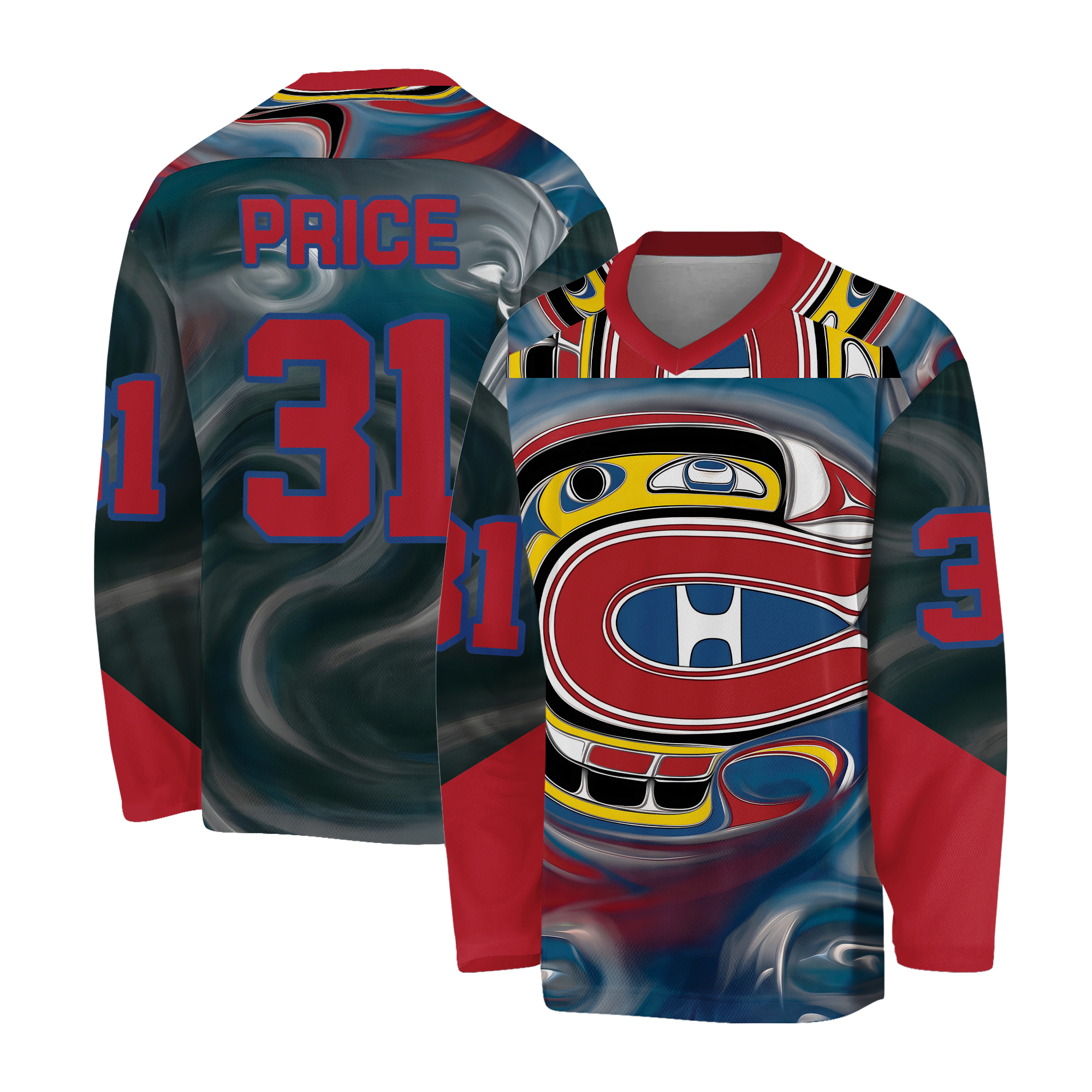 Carey Price Montreal Hockey Fan Jersey Inspired Art Men's Hockey Jersey