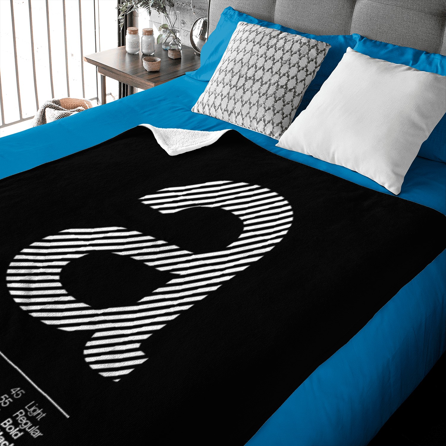Helvetica Neue Baby Blankets