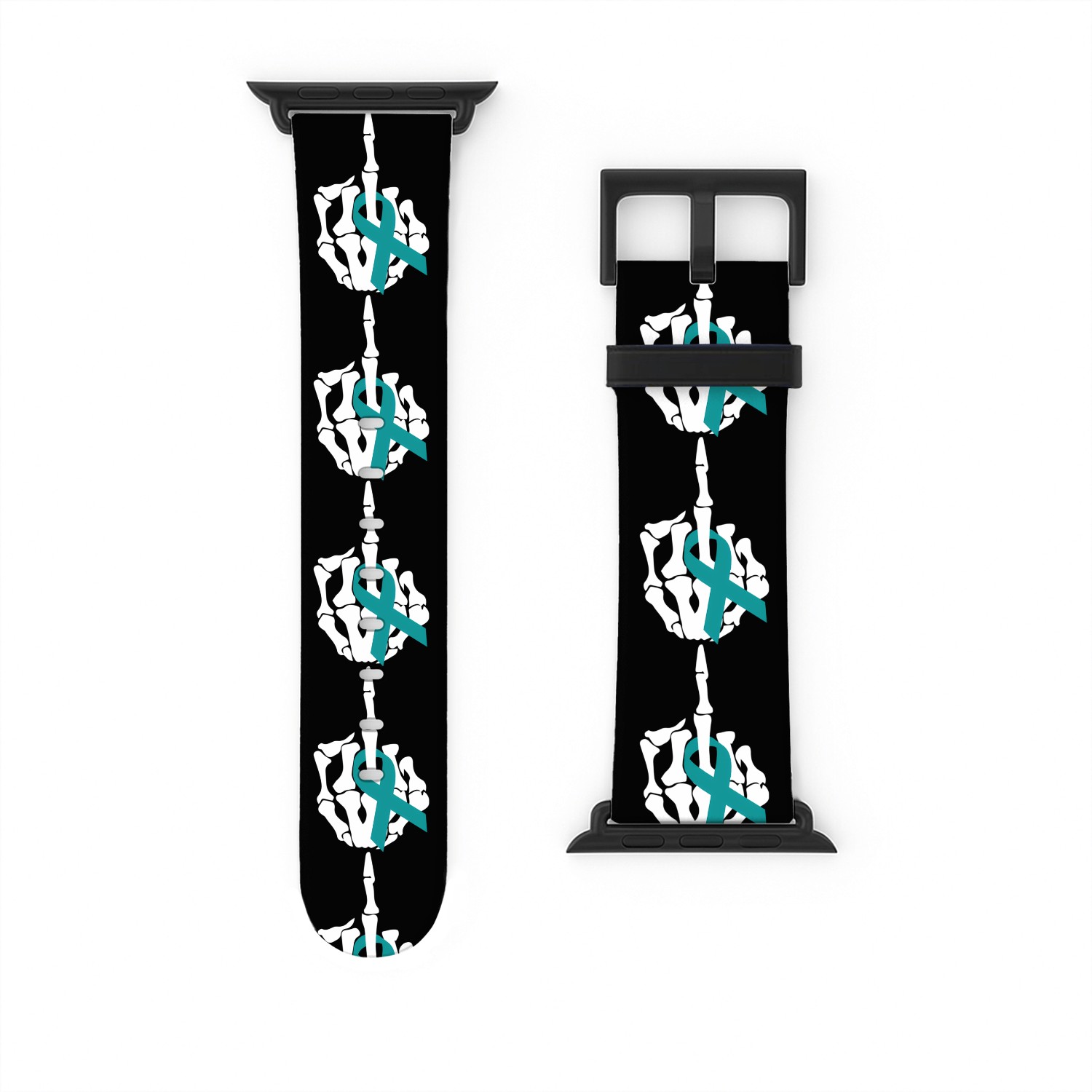 Fuck Ovarian Cancer Middle Finger Ovarian Cancer A Watch Bands For Apple Watch