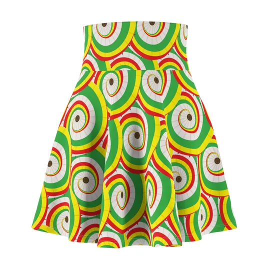 Spiral Parasol Inspired Skater Skirt