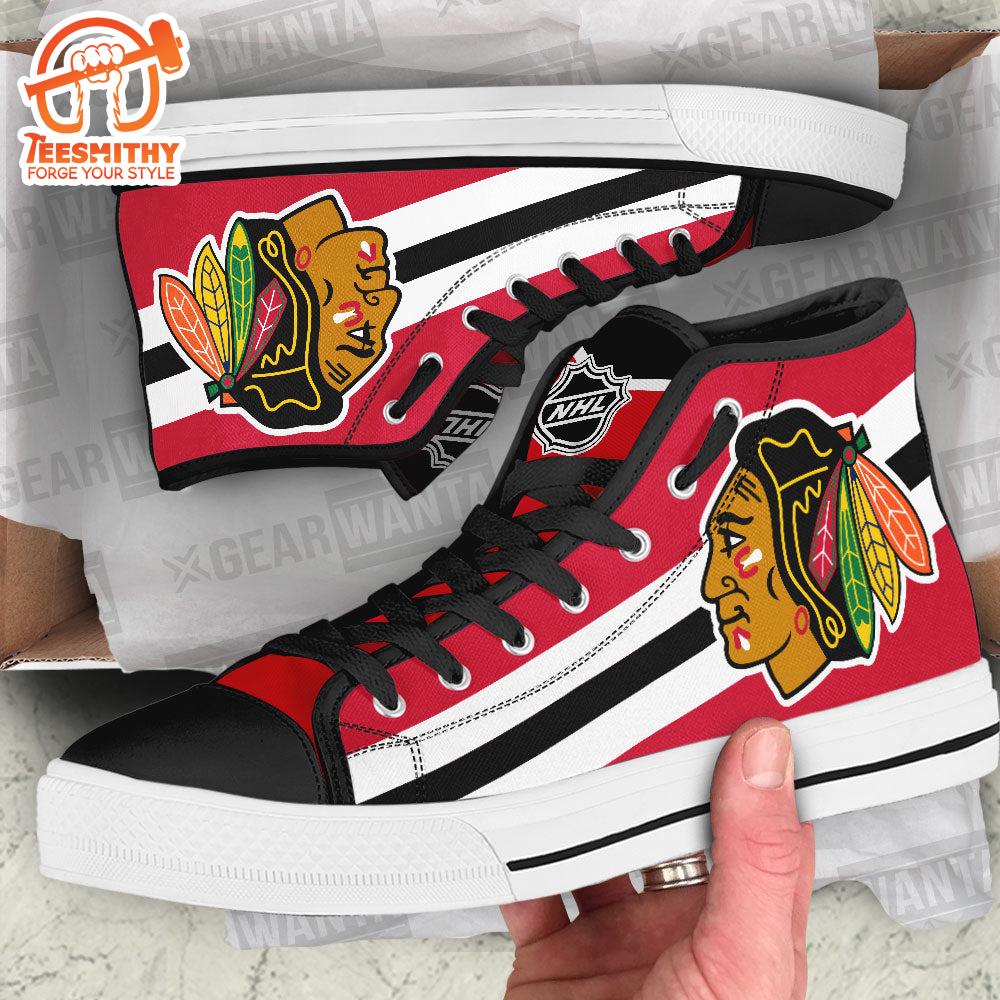 Chicago Blackhawks High Top Shoes, Sneakers For Fans