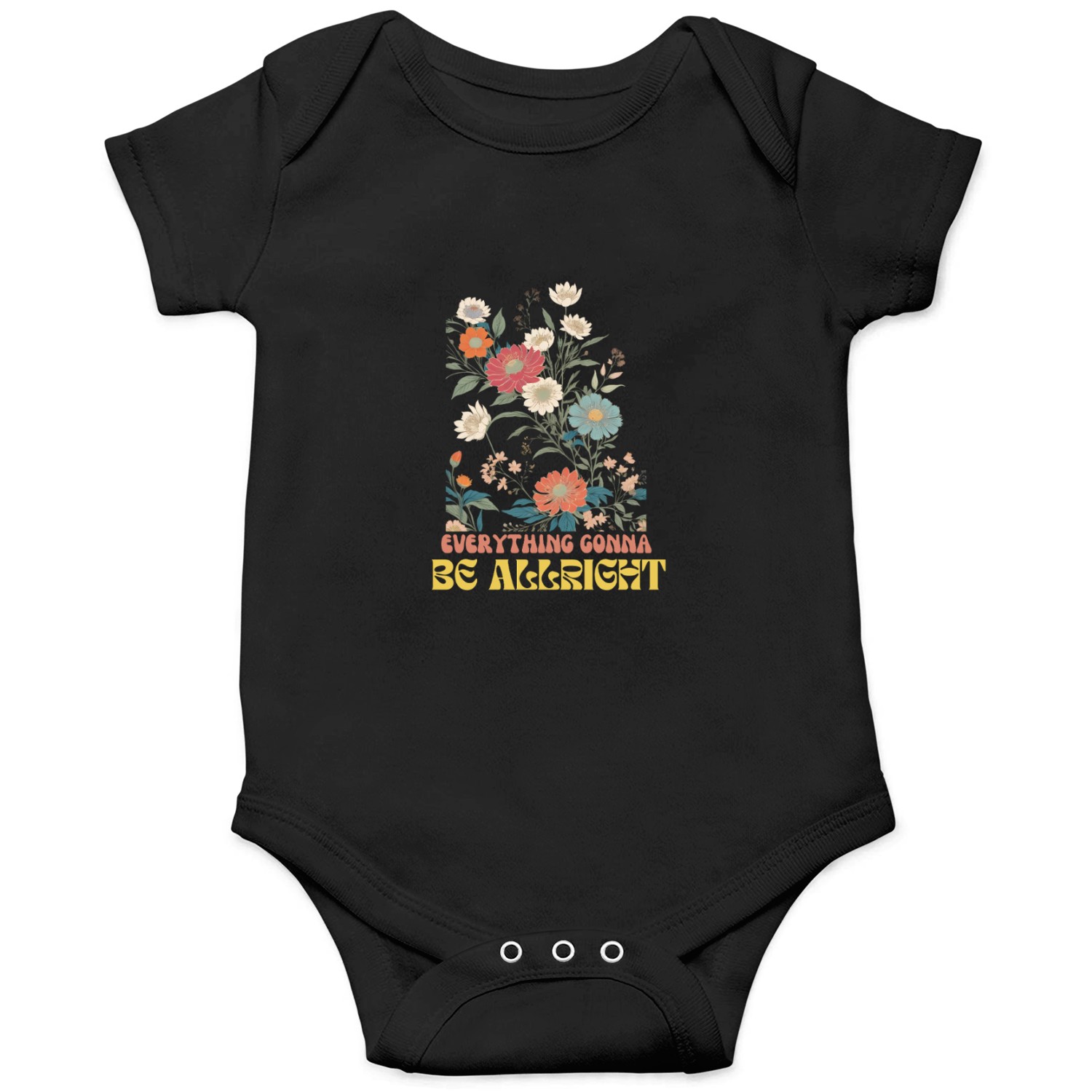 Everything gonna be Alright Vintage Boho Floral Onesies