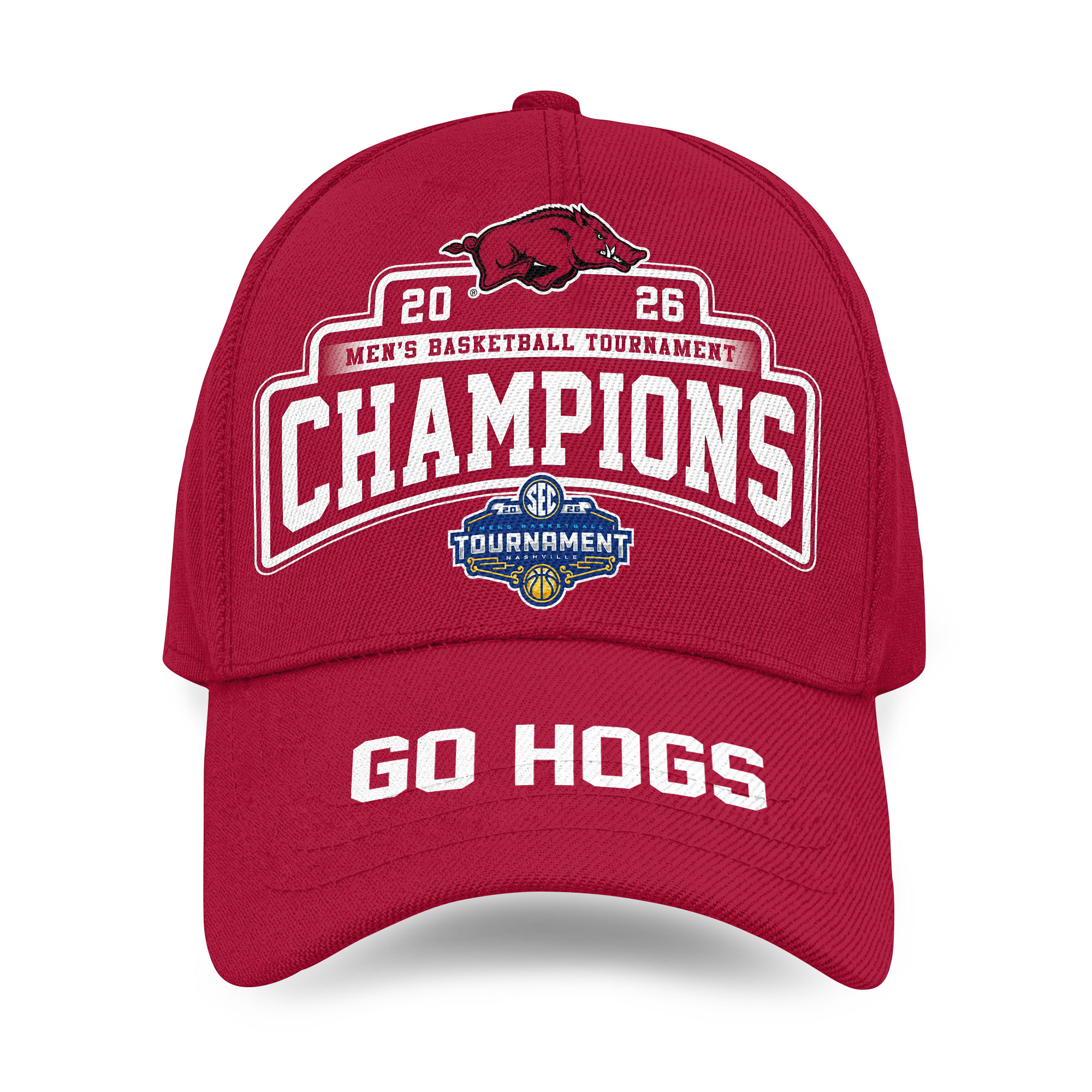 2026 Men’s Basketball Tournament Champions Arkansas Razorbacks Cap