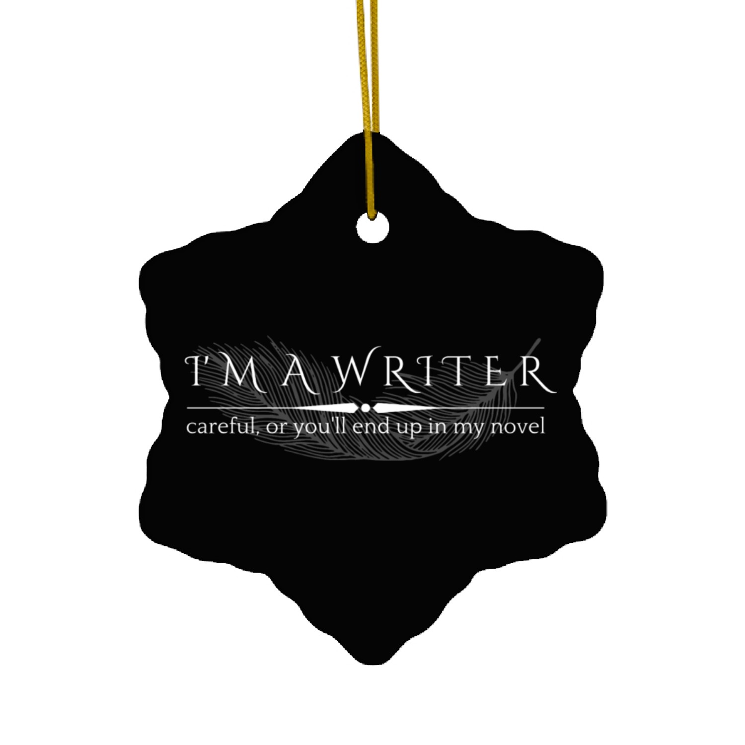 WRITERS DESIGN IDEAS (NOVEL DESIGN) Ceramic Ornaments