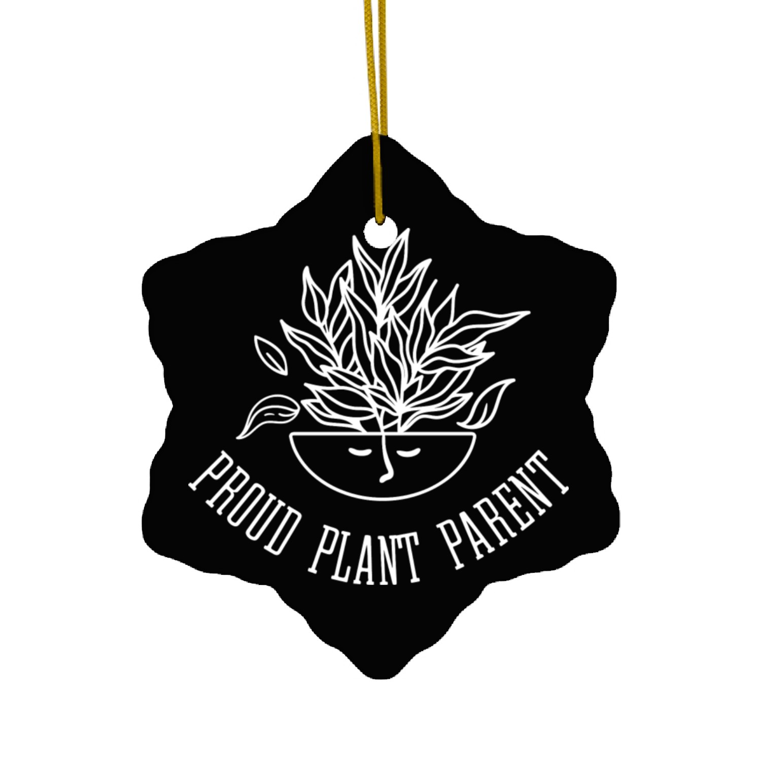 Proud Plant Parent Leafy Houseplant Ceramic Ornaments