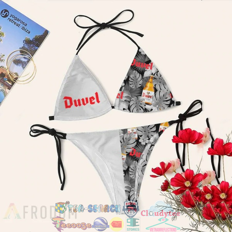 Duvel Beer Tropical Women's Sling Bikini Swimsuit Set Beachwear
