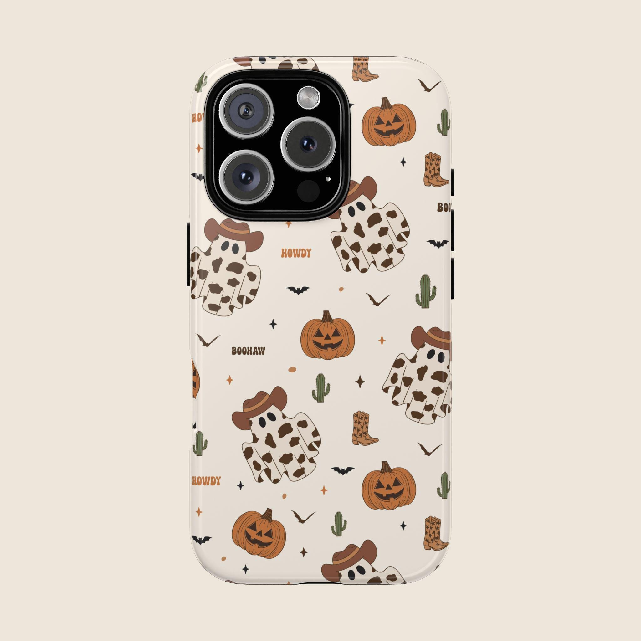 Cute Cowboy Ghosts Phone Case Spooky Western Halloween Cover