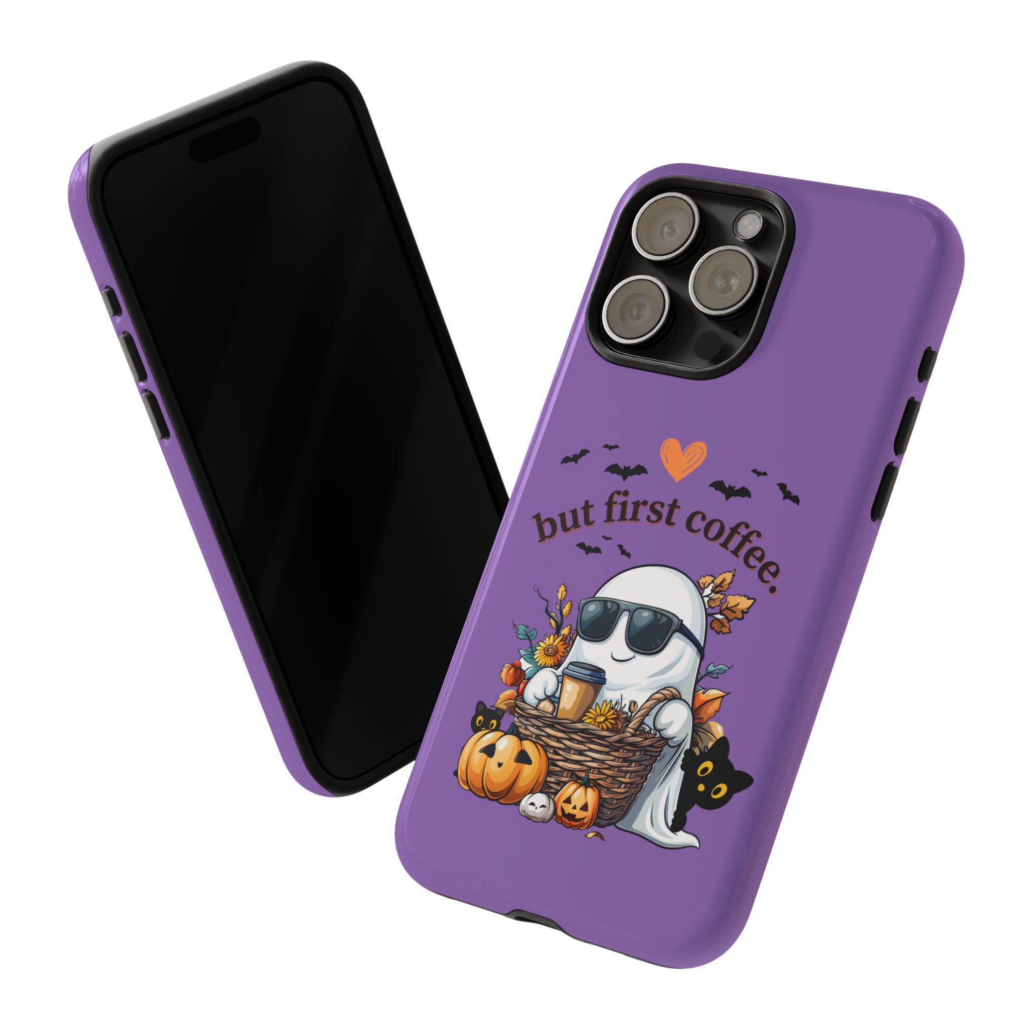 Cute Ghost Coffee Case, Pumpkin Latte Lover, Spooky Season