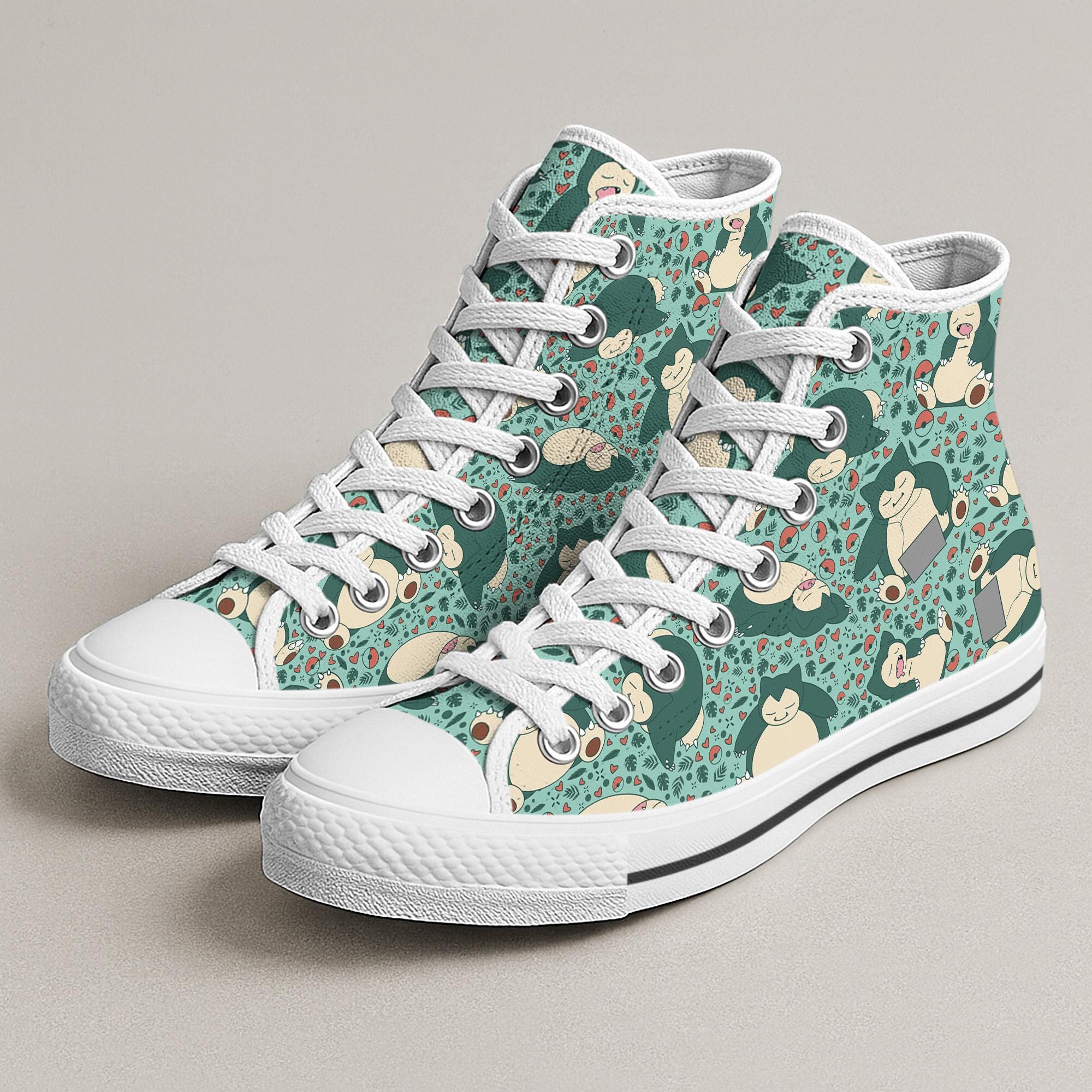 Sn Lax High Top Shoes, Kawaii Printed Sneakers, Cute Streetwear Shoes, Sn Lax Shoes Gifts