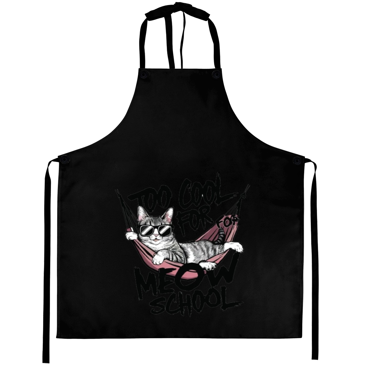 Too cool for meow school Aprons