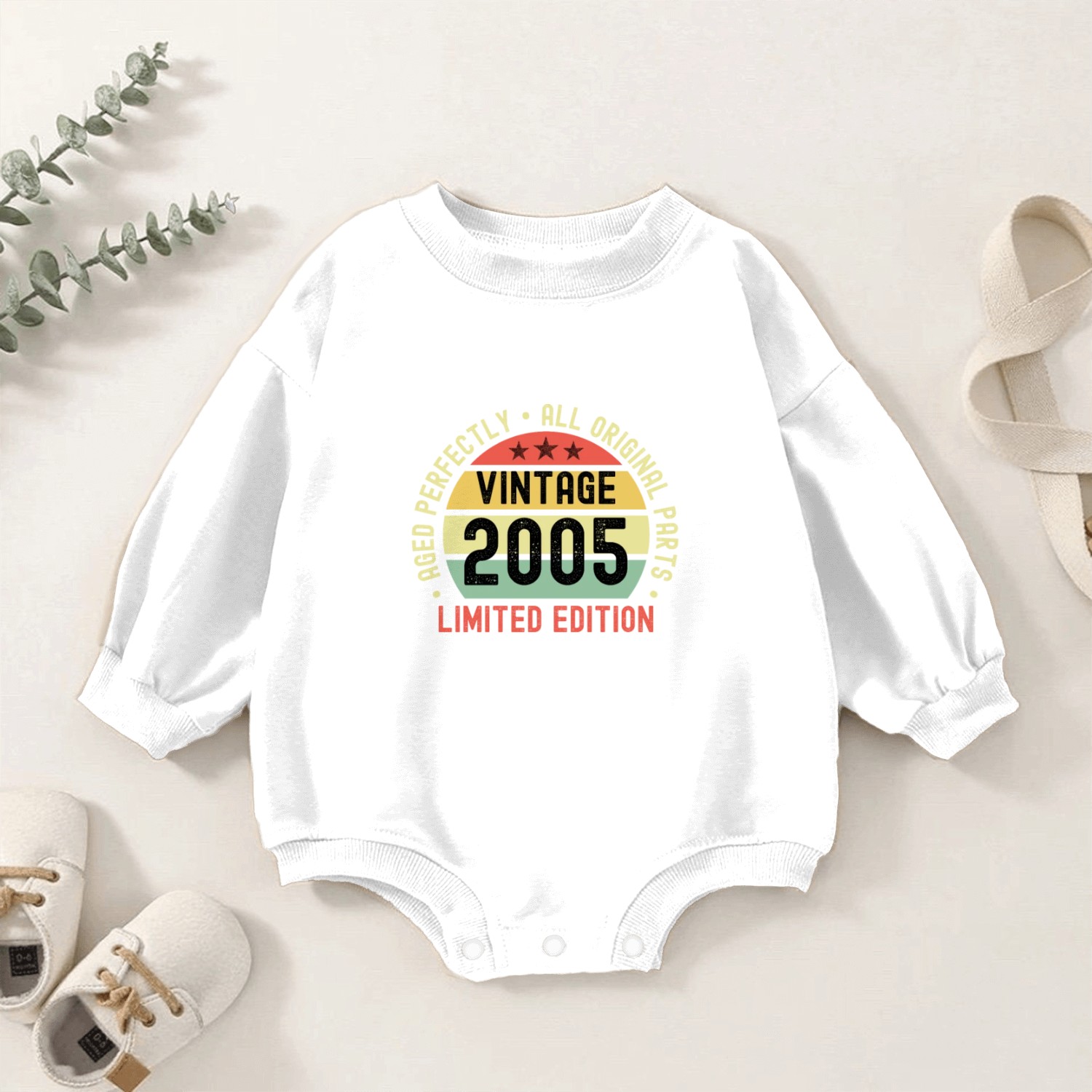18th Birthday Vintage 2005 Baby Romper Sweatshirts