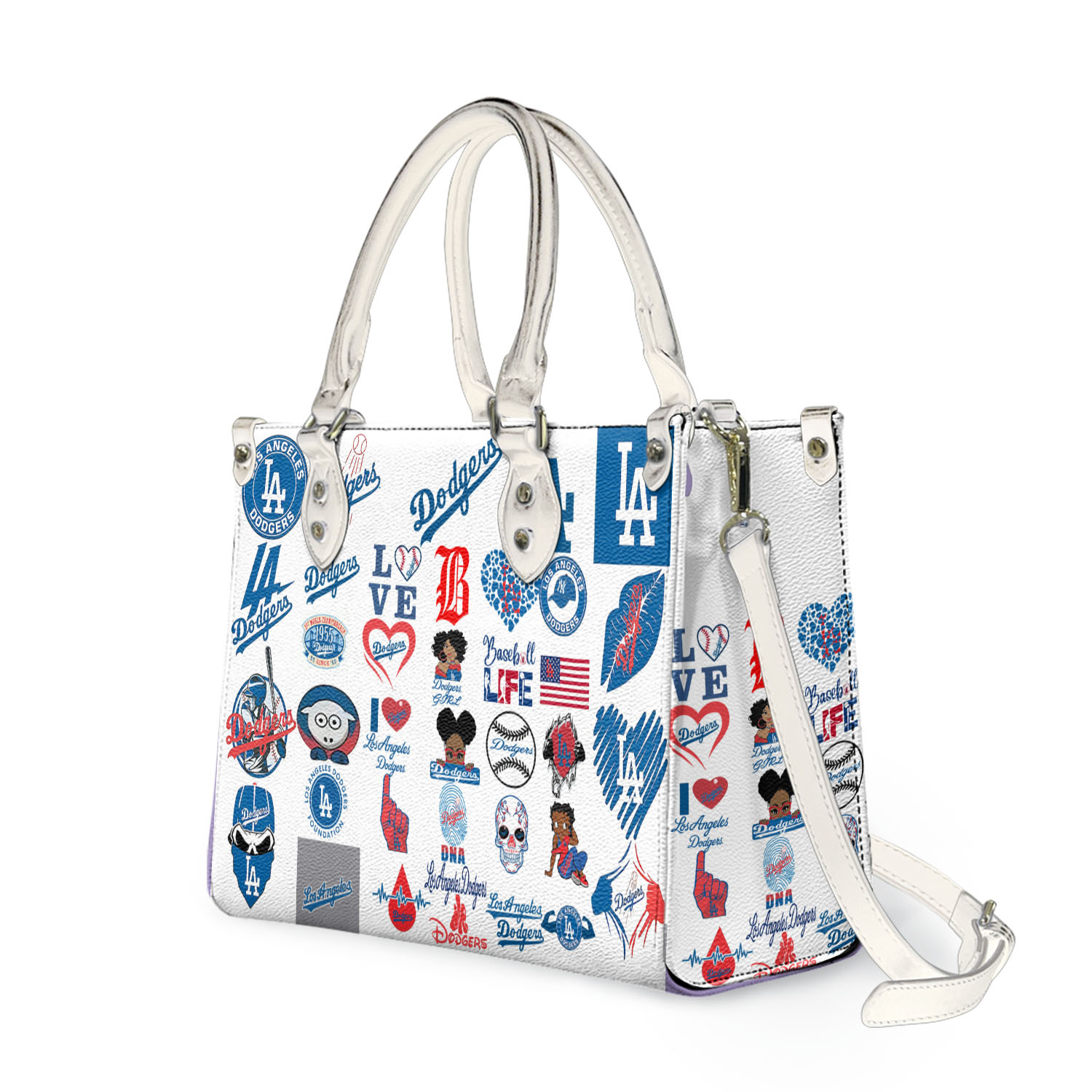 Los Angeles Baseball Team Dodgerss Leather Handbag