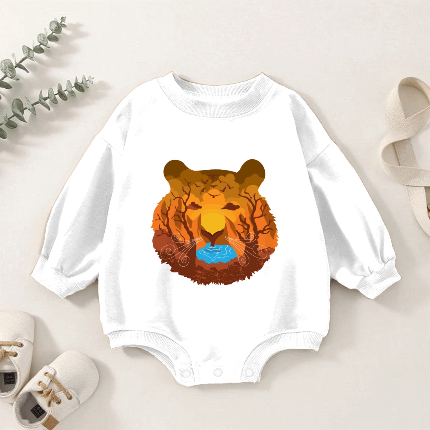 Tiger Nature Baby Romper Sweatshirts