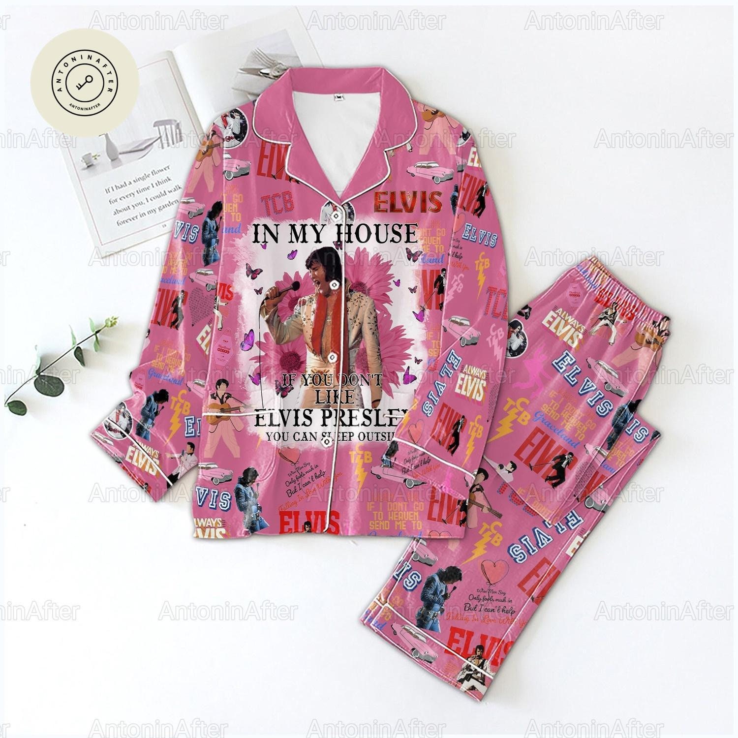 Elvis Presley Pajamas Set, Elvis Set Of Pajamas, Elvis Womens Pajamas, Elvis Presley Pj Set, Elvis Holiday Pajamas, Birthday Gift